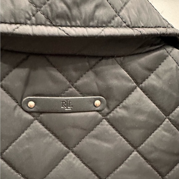 NWT Lauren Ralph Lauren Crest-Patch Diamond Quilted Black Vest - Picture 6 of 6